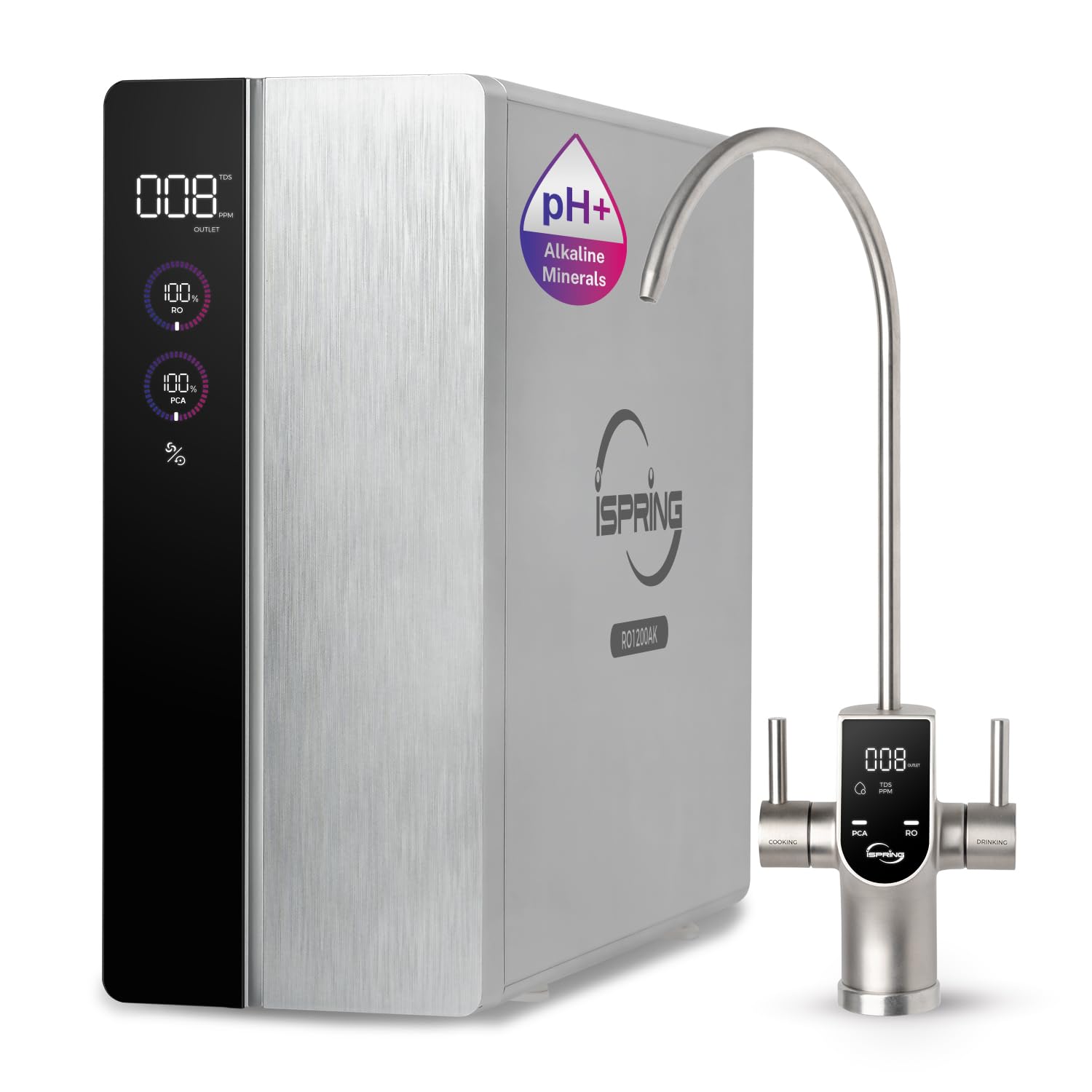 iSpring RO1200AK dual-flow tankless RO with alkaline remineralization